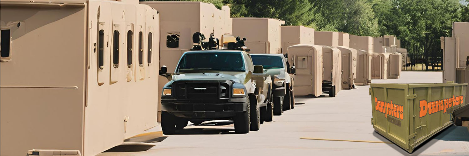 Roll-off dumpsters for construction sites